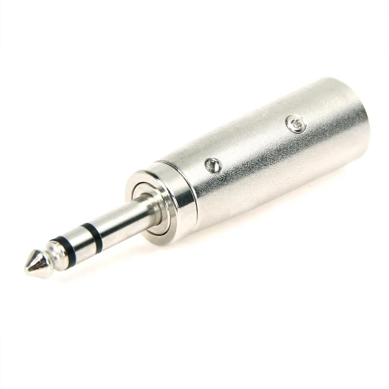 20 шт./лот серебристый цвет 3Pin XLR штекер стерео 6 35 мм Mic разъем аудио конвертер