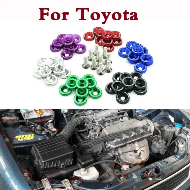 

new Car JDM Password Fender Washer License Plate Bolts styling For Toyota 4Runner Allex Allion Altezza Aurion Auris Avalon Venza