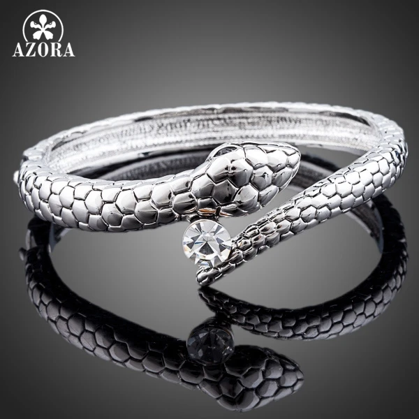 AZORA Together with the Tail of the Snake Sit Cross-Legged Bangle Bracelet TB0037