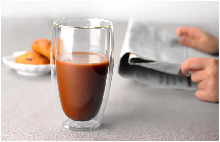 Новые 80/250/350/450 мл термостойкие двойные стеклянные кофейные/чайные чашки и кружки с ручкой чашки для напитков Shot glass es