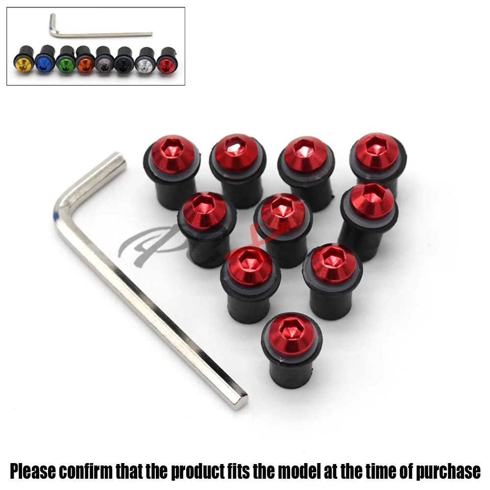 

10Ps For YAMAHA MT-07 MT-09 FZ07 FZ09 MT09 Tracer FZ1/N Motorcycle Accessories Windshield Bolts Screw Nut Fastener Kit 5mm