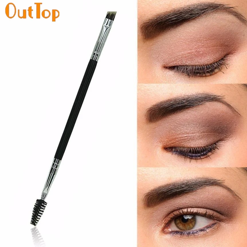 OutTop ColorWomen 1PCS Makeup Bamboo Handle Double Eyebrow Brush + Comb FREE SHIPPING je20 F30HW | Красота и здоровье