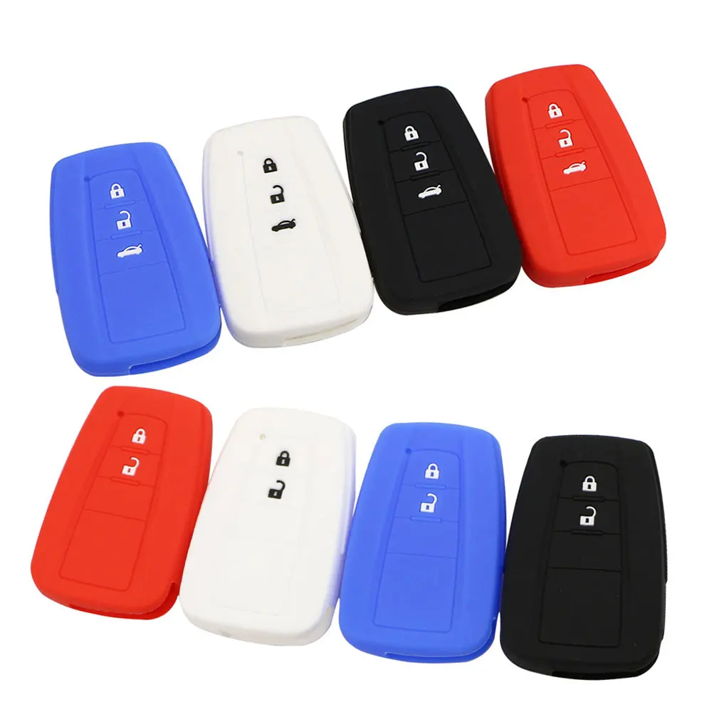 Carmilla Silicone Car Key Fob Cover Case for Toyota CHR C HR Camry