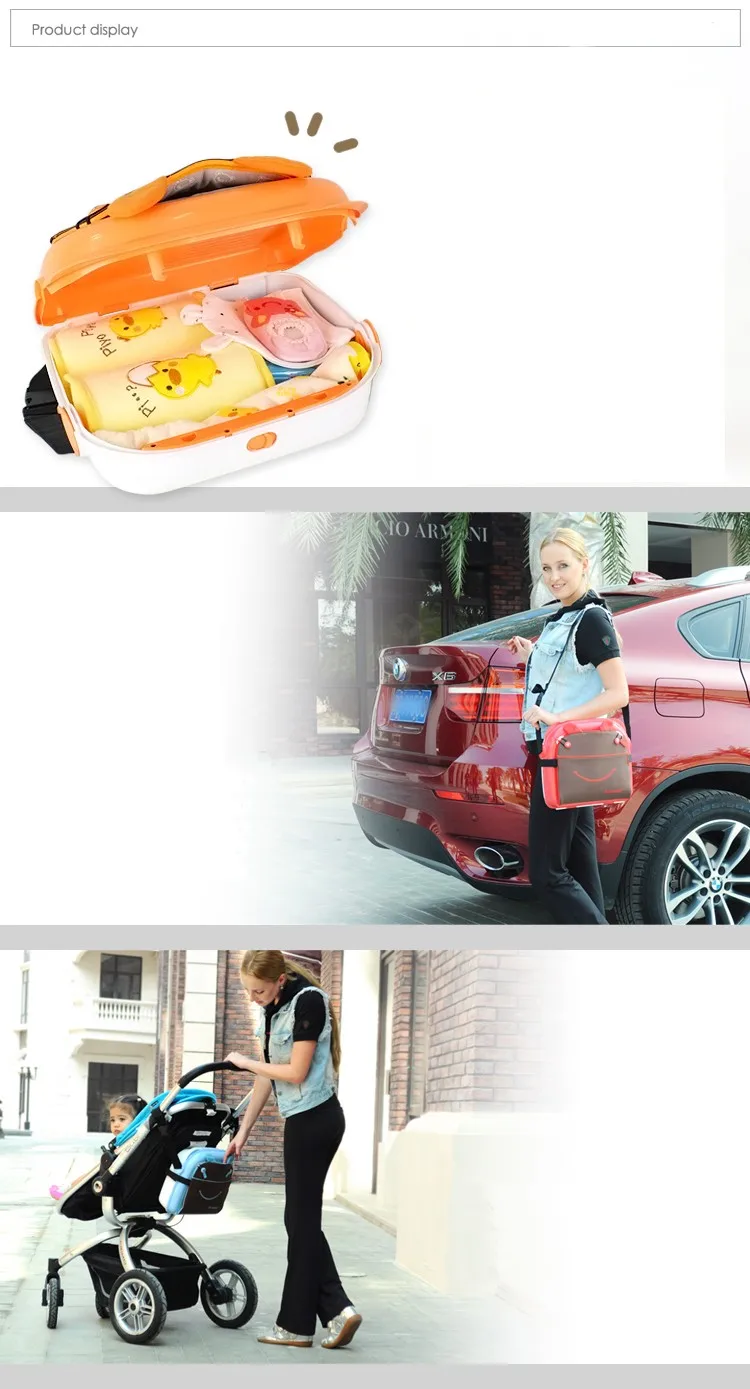 Fashion 2 in 1 Multifuntional Portable Baby Chair Seat Safety Belt Feeding Puff High Chair Harness Cover Diaper Nappy bag 6