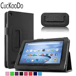 Cuckoodo 800 шт./лот Slim Fit Folio Премиум Vegan кожа Постоянный Защитный чехол для Amazon огонь 7 Планшеты 2015 выпуска