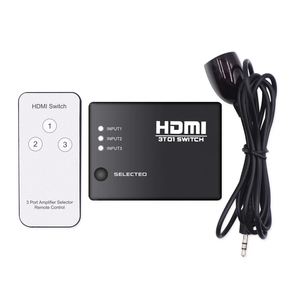 HDMI переключатель 1080P 3 в 1 разветвитель для HDTV PS3 DVD IR беспроводной пульт