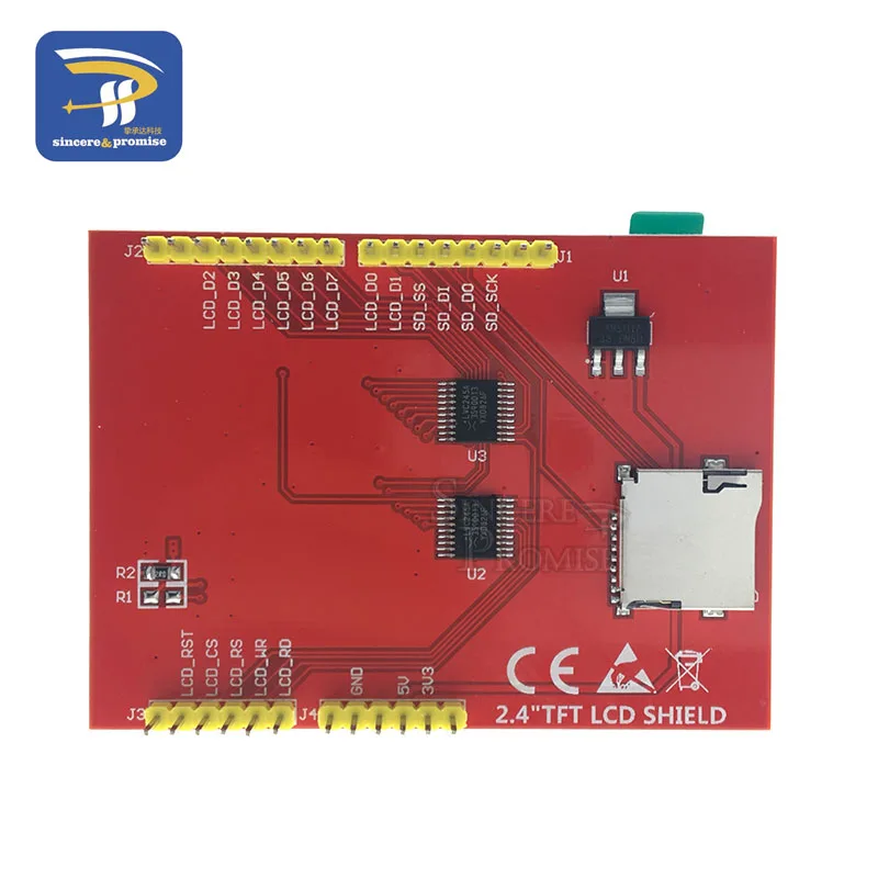 2," 2,4 дюймов TFT 240*320 Модуль ЖК-экрана 5 В/3,3 В для Arduino UNO R3 Mega2560 поддержка платы STM32 C51 Micro SD карта ILI9341