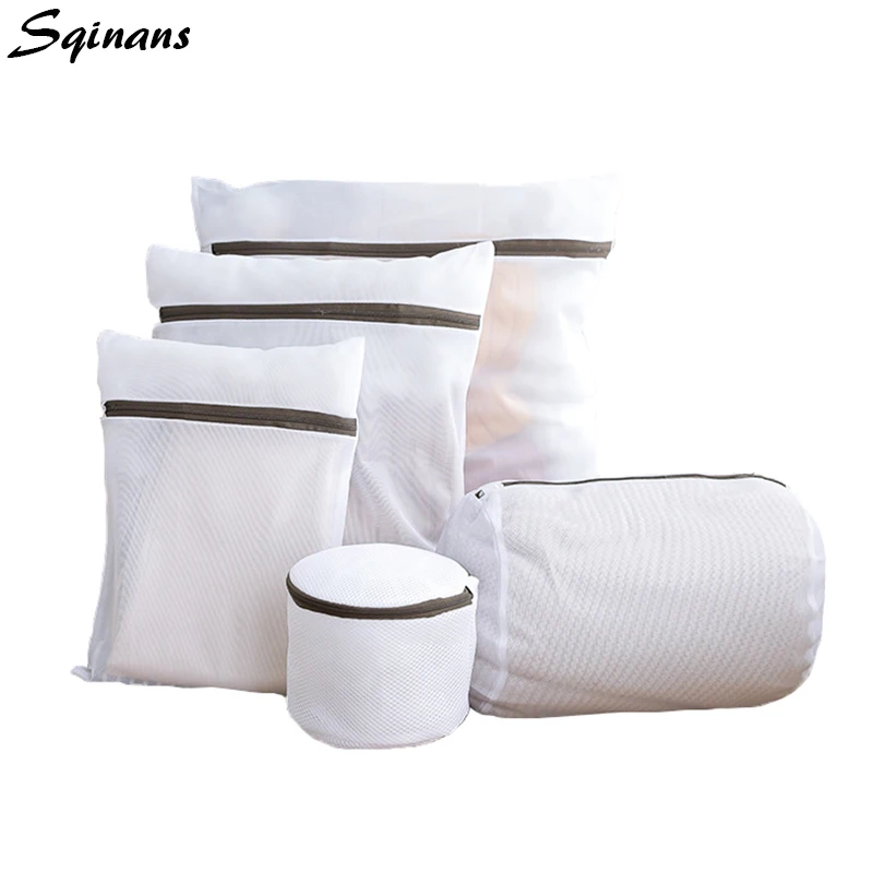 

Sqinans Washing Machine Mesh Laundry Bags Reusable Small Ziplock Bag Net Bra/Socks/Clothes Wash Bag Travel Clothes Organizer Bag