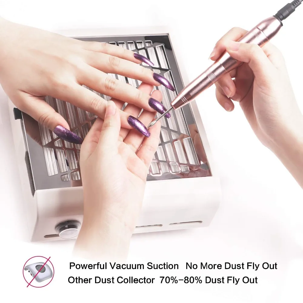 Günstig Nagel Staub Collector Desktop Staubsauger für Nail art Maniküre Bohrer Staub kollektor Nagel Fan Saug Nail art Salon Ausrüstung