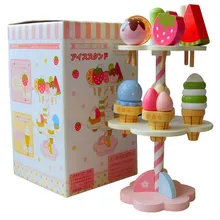 Игрушки для маленьких детей деревянный Игрушечные лошадки Мать Сад Клубничное мороженое набор играть Еда маленьких Ролевые игры Игрушечные лошадки Еда подарочный набор Игрушечные лошадки для девочек