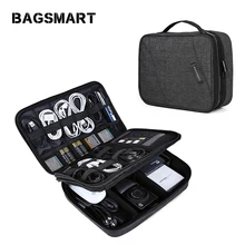 BAGSMART Travel Electronics Organizer Bag Portable Digital Accessory Bag for Cable Charger Wire iPad Waterproof Gadget Bag