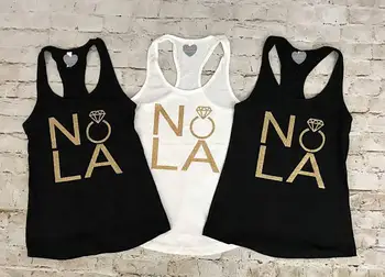 

personalize text glitter NOLA wedding Bride bridesmaind t shirts Bachelorette tanks tops bridal party favors gifts