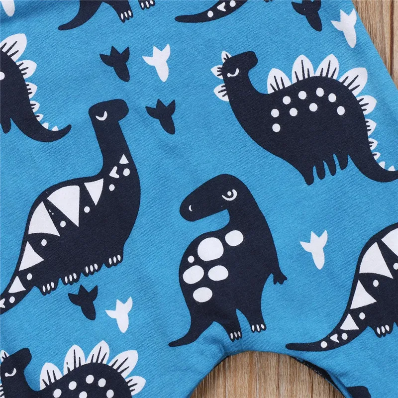 Newborn Infant Baby Boy Girl Dinosaur Romper Sleeveless Jumpsuit Playsuit One-Pieces Clothes Outfits