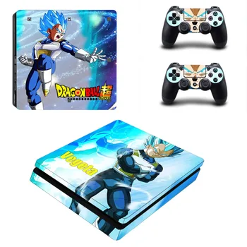 

PS4 Slim Dragon Ball Super Vegeta Skin Sticker Decals Designed for PlayStation4 Slim Console and 2 controller skins