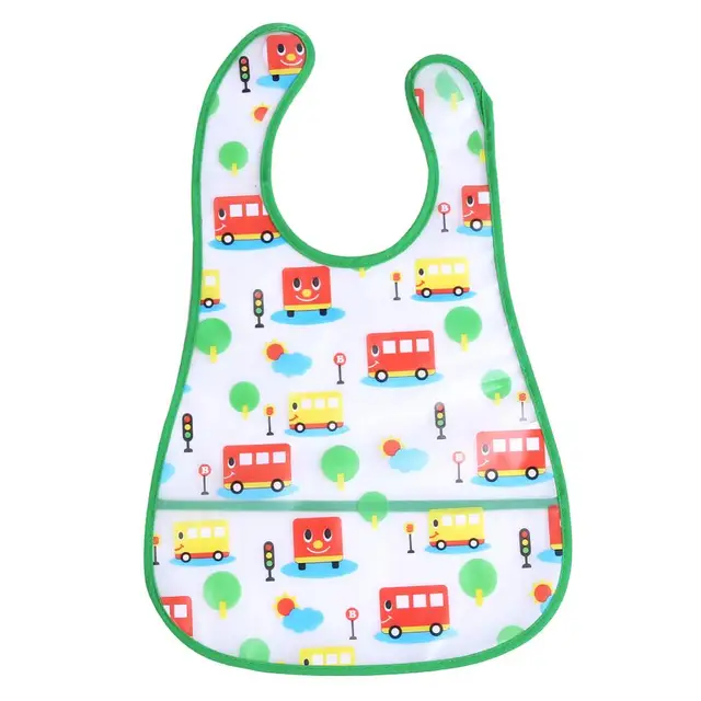 Baby Waterproof Bibs Cartoon Baby Kids Bibs Saliva Towel Feeding Lunch Band J