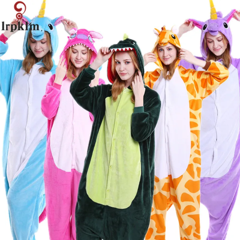 Kigurumi пижамы женские панда кигуруми Единорог животных Хэллоуин Аниме kigurumi adultos