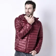 2017 new winter hooded jacket slim men outwear Coat Lightweight padded parka Plus size solid waterproof windbreaker jacket