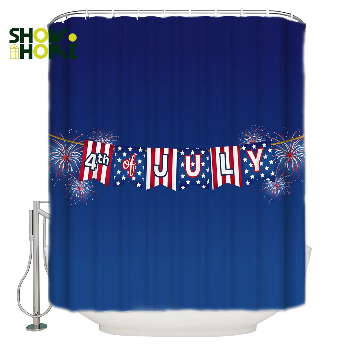 SHOWHOME Shower Curtain Independence Day 4 July Bathroom Decor | Дом и сад