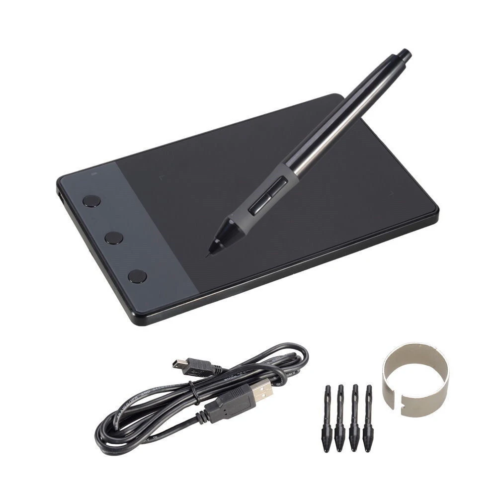 Huion 420 firma profesional pen tablet arte de diseño gráfico de la