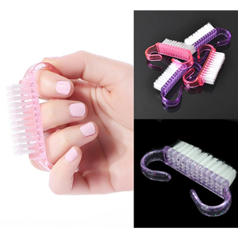 4 pcs/lot Nail Brushes Ergonomic Designs Plastic Handle Nail Arts