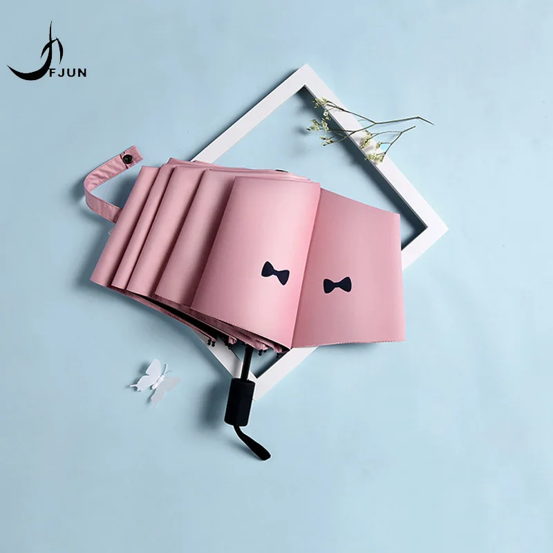 

Big Fashion High Quality Business Umbrellas rain women Bow Parasol three folding Men&female Umbrella Male anti-UV sun Paraguas
