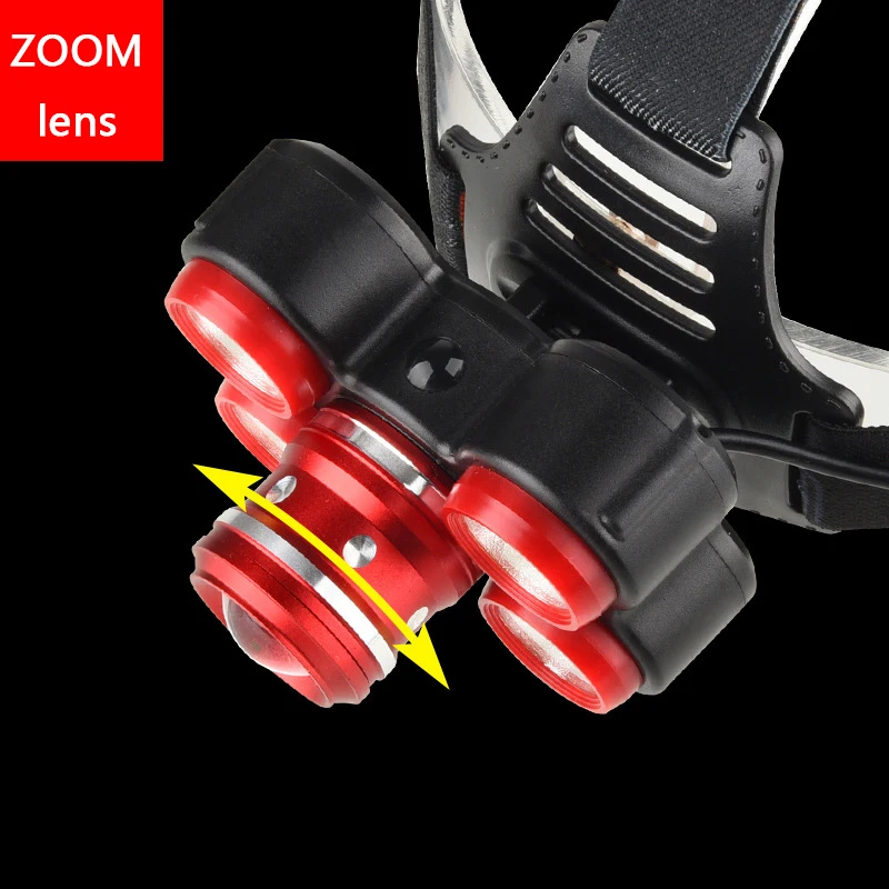 Litwod Z401905 светодиодный налобный фонарь XM L T6 4 * COB зум объектив Головной мощный
