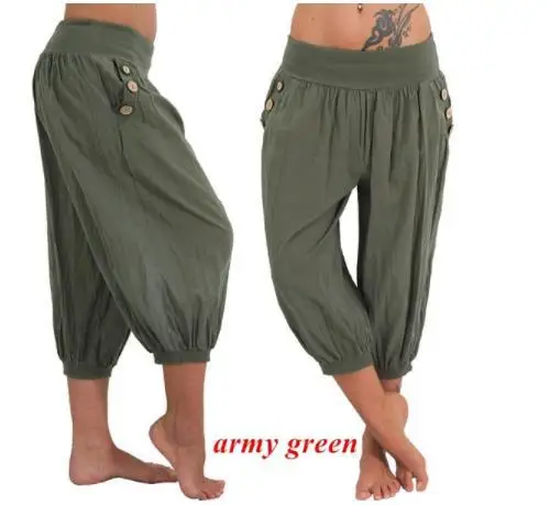 Womens Palazzo Harem 3/4 Pants leggings Baggy Aladdin Boho Hippy Trousers 8 - 22 Womens Palazzo Harem 3/4 Pants leggings Baggy Aladdin Boho Hippy Trousers 8 - 22