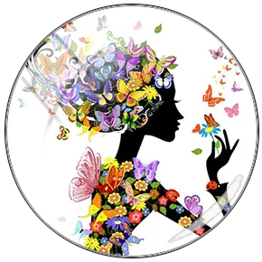 TAFREE beauty/модные детские очки для девочек, 5 шт., 12 мм/15 мм/16 мм/18 мм/20 мм/25 мм, круглый стеклянный кабошон, демонстрация, плоская задняя часть, изготовление - Цвет: BG05