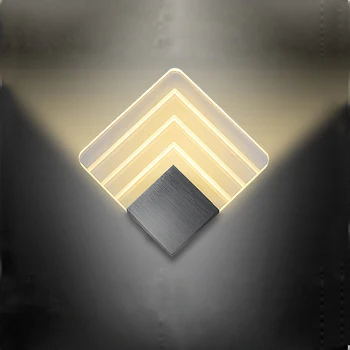 

modern 5W wall lamp living room bedroom brushed black wall light fixture nordic led wall sconce room lampe moderne contemporain