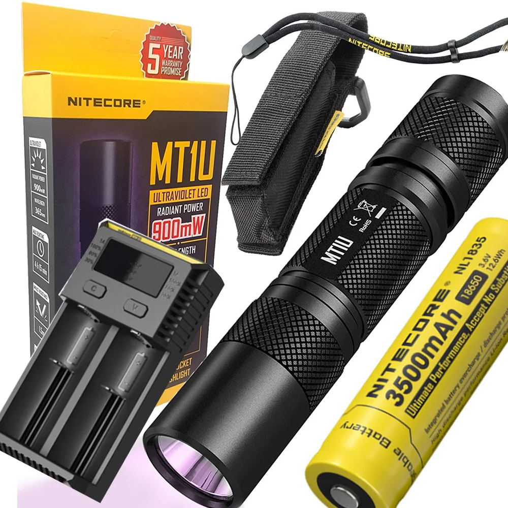 

NITECORE MT1U ultraviolet LED 365nm wavelength cold light source handy ultraviolet flashlight large radiant power UV led torch