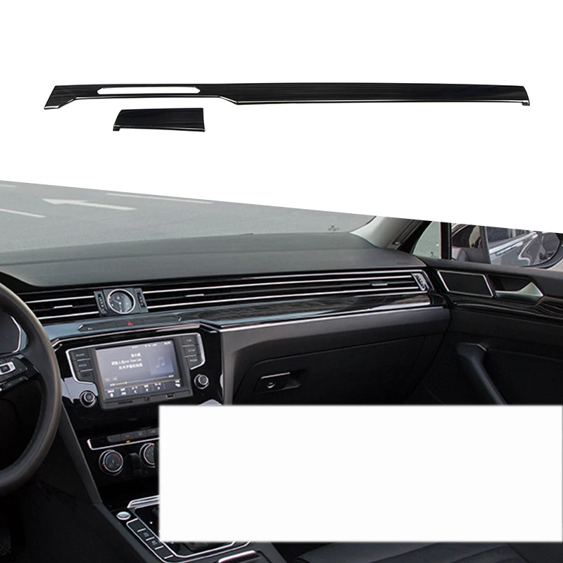 Lsrtw2017 углеродного волокна Abs приборной панели автомобиля дверные ручки планки для Volkswagen Passat B8 вариант - Название цвета: dashboard trims 1