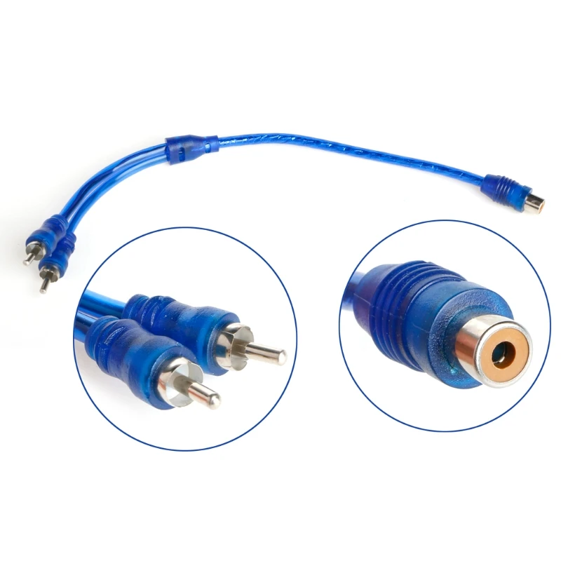 

Car MP3 Audio RCA 1 Female to 2 Male Y Splitter Cable Adapter Cord