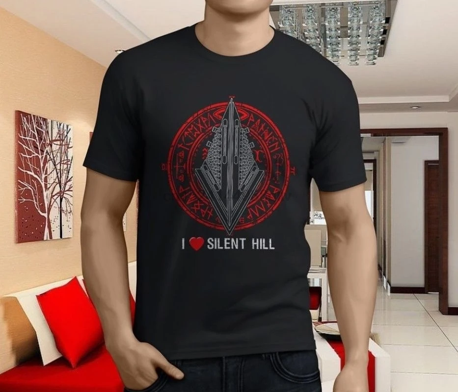 

New Popular Silent Hill Cult Men's Black T-shirt Size S-3xl Loose T Shirt