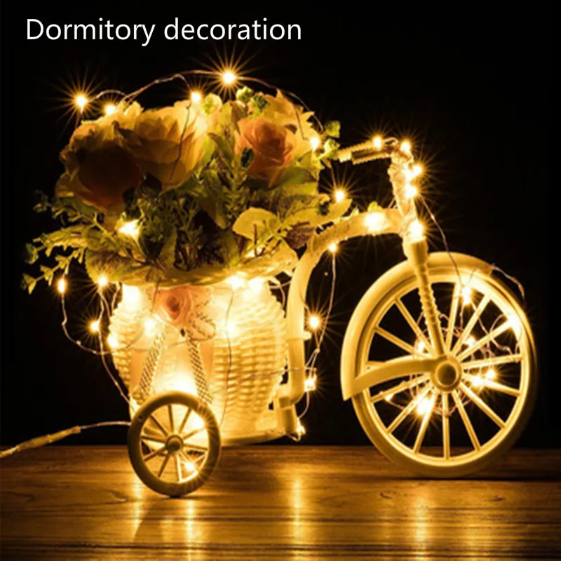 

Hot 2 Meters 20 lights Led Light String Button Battery Box String Light Cake Box Decoration Romantic Holiday Decoration Lantern