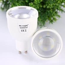 Milight WIFI GU10 FUT018 color change dimmable 2 4G led spot lamp 110V 220V 5W RGB