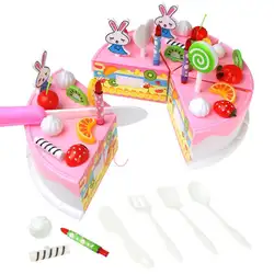 Детская ролевая игра дом игрушка Пластик фрукты овощи вырезать игрушки имитация небольшой торт резак Кухня ролевая игра развивающие