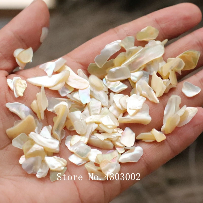 

100g/lot Natural Crushed Pearl Shell Mother of Pearl shell for DIY Jewelry White Crushed Shell MOP Pearl shell for fake nails