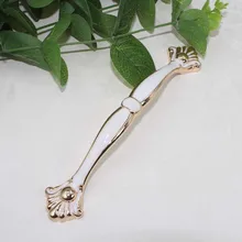 96mm rose gold drawer cabinet pulls knob white dresser cupboard door handle modern fashion ivory white furniture hardware handle