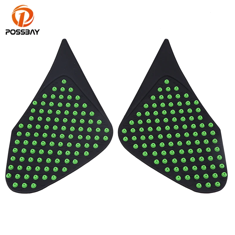 POSSBAY 1 Pair Motorcycle Fuel Tank Side Pad Gas Knee Grip Protector Anti-skid Sticker for Yamaha Harley Suzuki Scooter Stickers