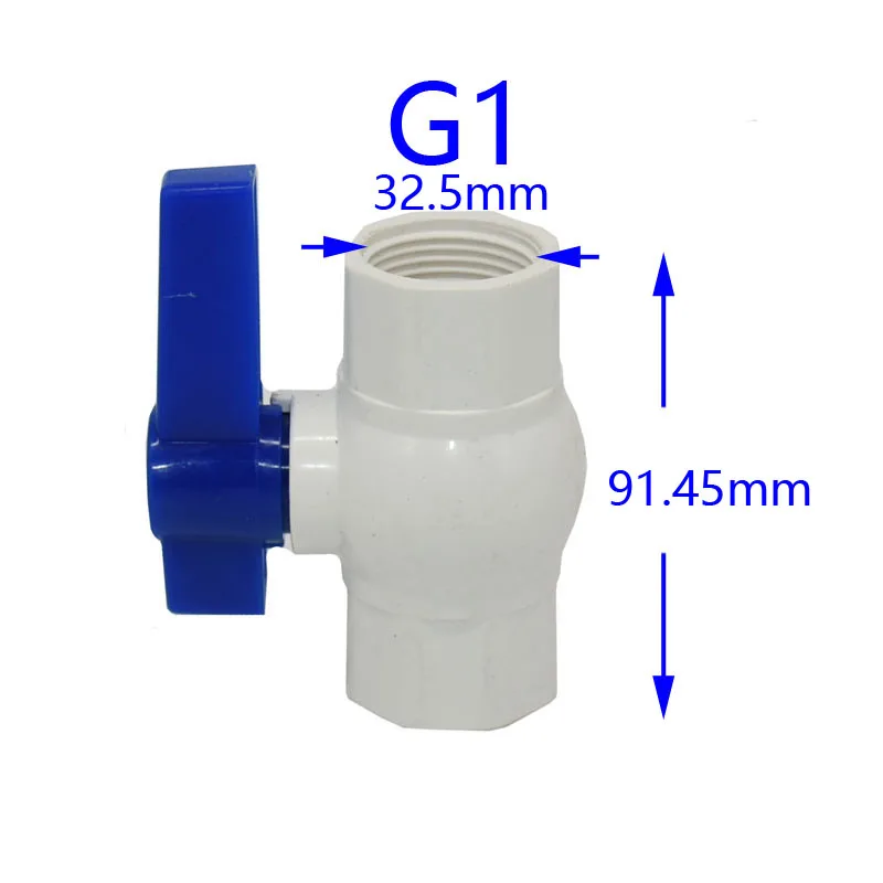 DN15 DN20 DN25 ПВХ шаровой клапан сад водопроводной воды Женский G1/2 G3/4 G1 ПВХ водяной клапан разъем 7 шт