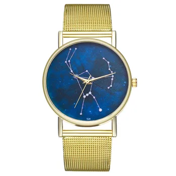 

Vintage Ladies Round Mesh Strap Watch Quartz Fashion Watch