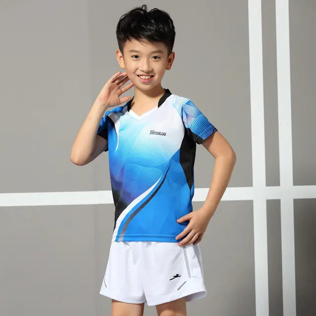 US $28.11 Adsmoney Childrens fast drying breathable tennis suit short sleeved badminton table tennis team un