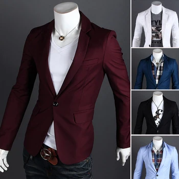 

2015 Spring new candy color suit and fashionably slim fit mens wild dress casual business dress blazer jacket