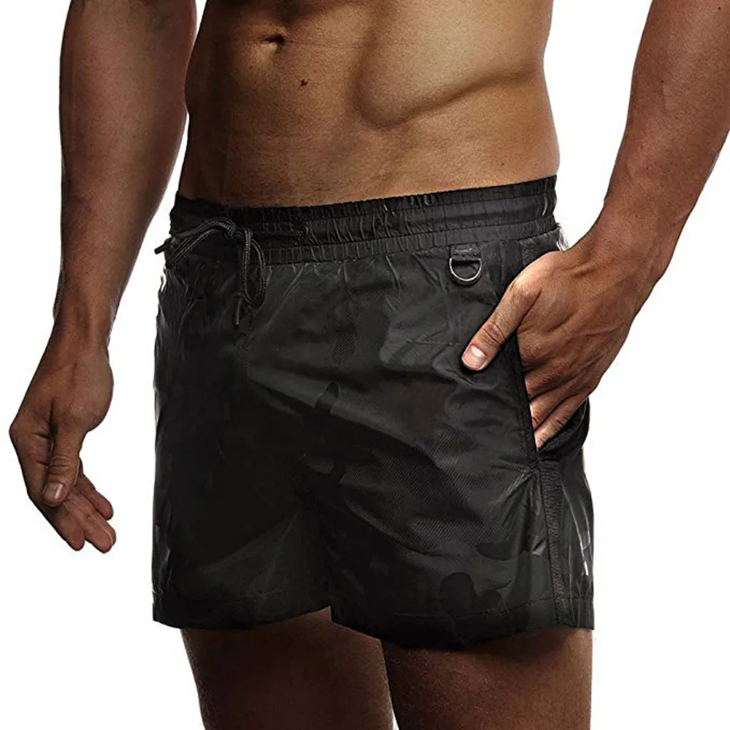 Hot Sale Men's Shorts Sports Camouflage Jogging Elasticated Beach Mid Waist Drawstring Short Boardshorts Fashion Brand