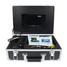 Eyoyo 30M Sewer Video Recording Camera 7″ LCD Screen Drain Pipe Inspection DVR 12 Led with Battery with Aluminum Case