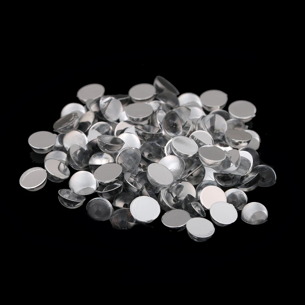 Crystal Clear Color Many Sizes Half Round Facets Acrylic Flat Back Rhinestones Strass Nail Art Glitter Decorations Diamonds