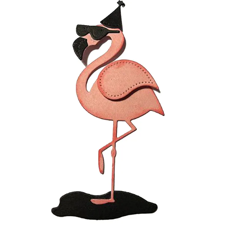 

flamingo metal Cutting dies Scrapbooking craft die cuts etched DIY Embossing paper art Card making fancy Stencil 64*90mm