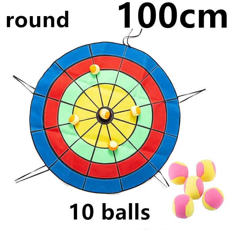 Забавная мягкая доска для Дартса, обучающая, для помещений, для улицы, веселые спортивные игрушки, мишень, Дротика, магнитная, стекающаяся, Дротика, доска для детей, для игры в пещеру - Цвет: 100cm round blue