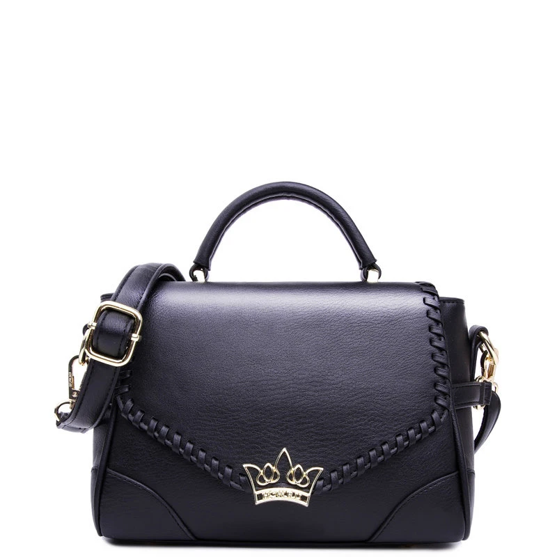 Korean Style Stylish PU Leather font b Handbag b font Women Simple Knitting Shoulder Bag Ladies