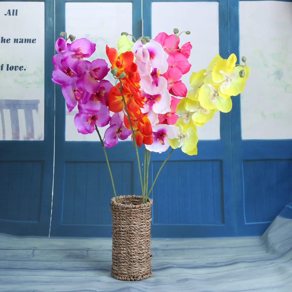 

DIY Decorative Flower Artificial Moth Orchid Flower Wedding and Home Decoration Decorative Flowers Wreaths E5M1